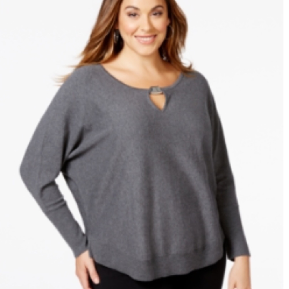 INC International Concepts Keyhole Neck Sweater-3X